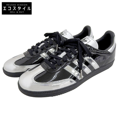 adidas アディダス 新品同様 メタリック サンバ スニーカー シューズ メンズ ブラック シルバー 28cm IH3364 シューズ 28