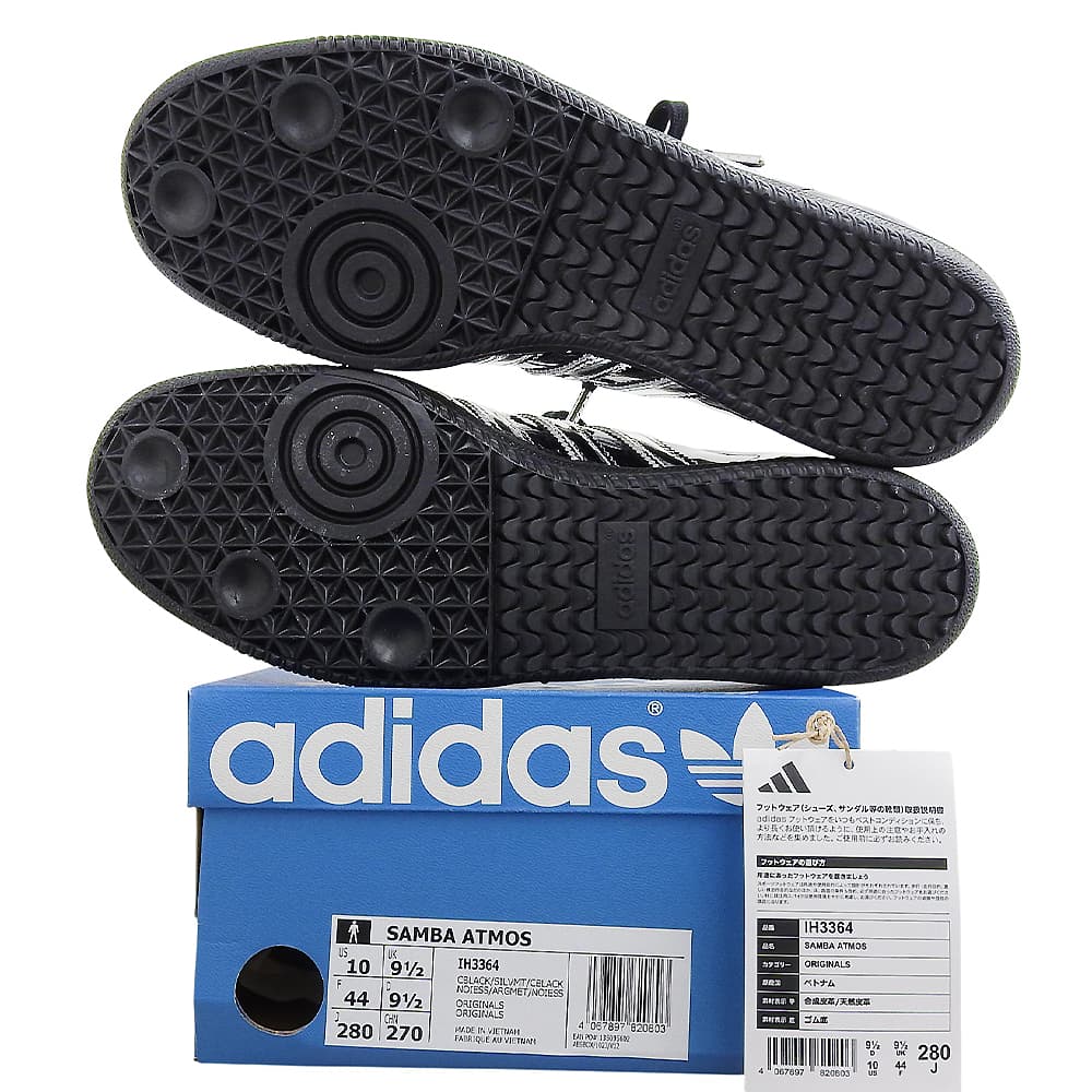 adidas アディダス 新品同様 メタリック サンバ スニーカー シューズ メンズ ブラック シルバー 28cm IH3364 シューズ 28