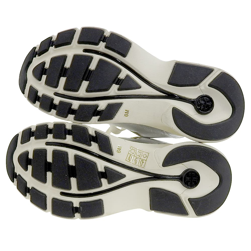 Tory Burch トリーバーチ 美品 グッドラックトレーナー スニーカー シューズ レディース シルバーメタリック 6M シューズ 6 M