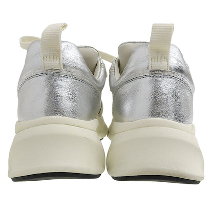 Tory Burch トリーバーチ 美品 グッドラックトレーナー スニーカー シューズ レディース シルバーメタリック 6M シューズ 6 M