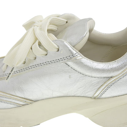 Tory Burch トリーバーチ 美品 グッドラックトレーナー スニーカー シューズ レディース シルバーメタリック 6M シューズ 6 M