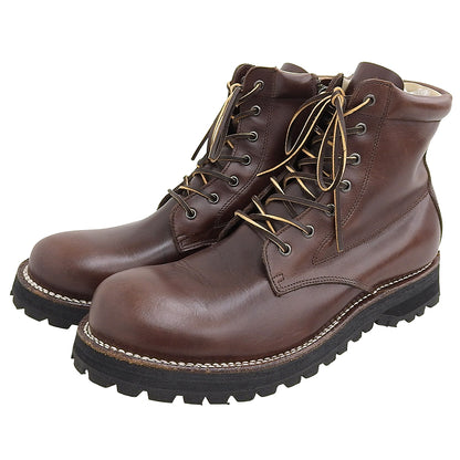 Slow Wear Lion スローウェアライオン プレーンミッドブーツ シューズ メンズ ブラウン 9E OB-8593KS シューズ 9