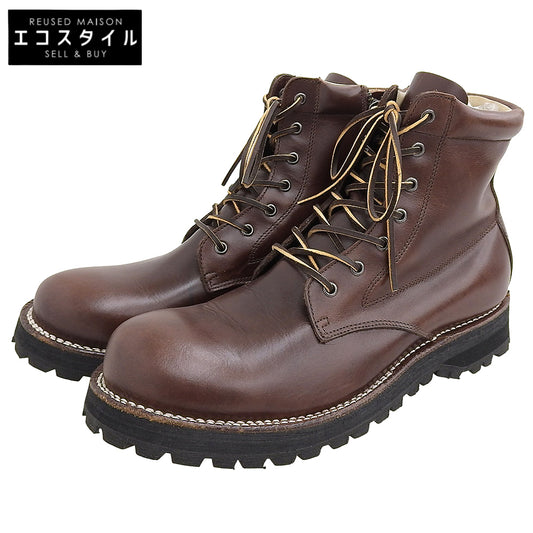 Slow Wear Lion スローウェアライオン プレーンミッドブーツ シューズ メンズ ブラウン 9E OB-8593KS シューズ 9