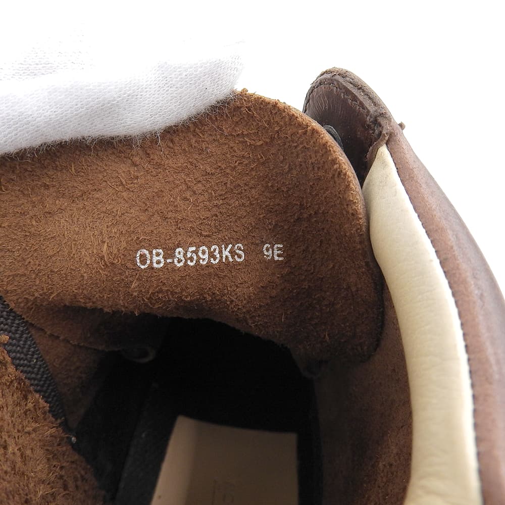 Slow Wear Lion スローウェアライオン プレーンミッドブーツ シューズ メンズ ブラウン 9E OB-8593KS シューズ 9