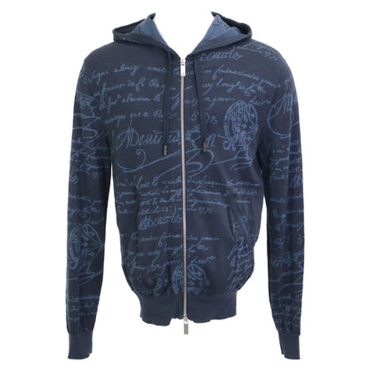 berluti ベルルッティ 【国内正規/23AW】R27KZL01YWBG カリグラフィー ウール ジップアップ ニット フーディ ジャケット M