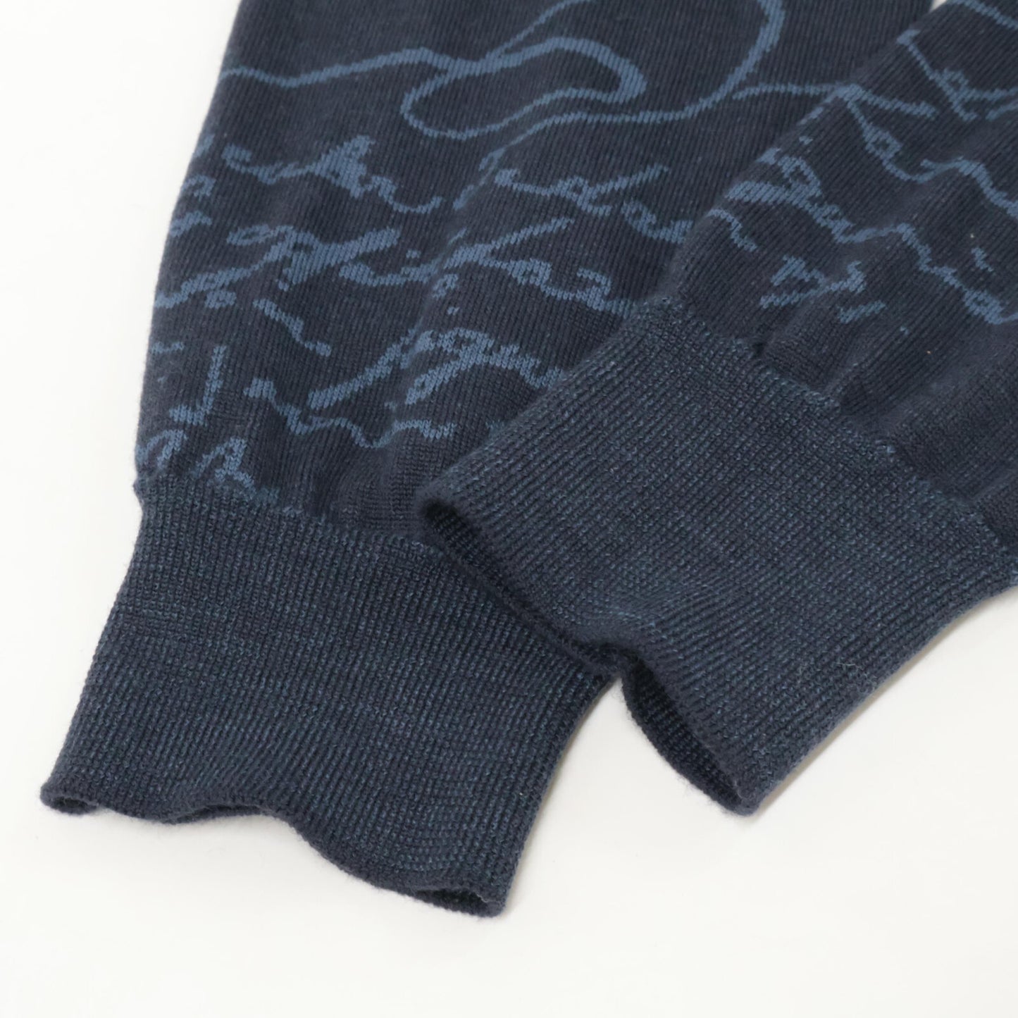 berluti ベルルッティ 【国内正規/23AW】R27KZL01YWBG カリグラフィー ウール ジップアップ ニット フーディ ジャケット M