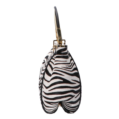 ZANCHETTI ザンケッティ ゼブラ柄 ハラコ 2WAYショルダー ハンドバッグ