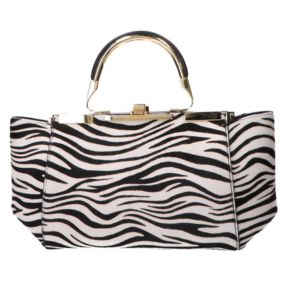 ZANCHETTI ザンケッティ ゼブラ柄 ハラコ 2WAYショルダー ハンドバッグ