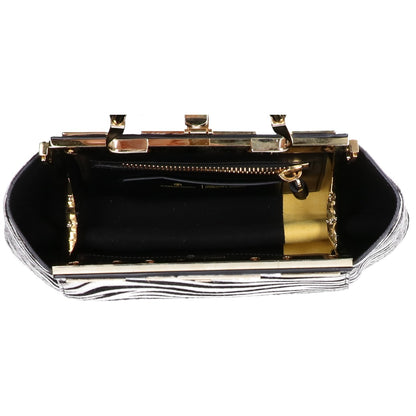 ZANCHETTI ザンケッティ ゼブラ柄 ハラコ 2WAYショルダー ハンドバッグ