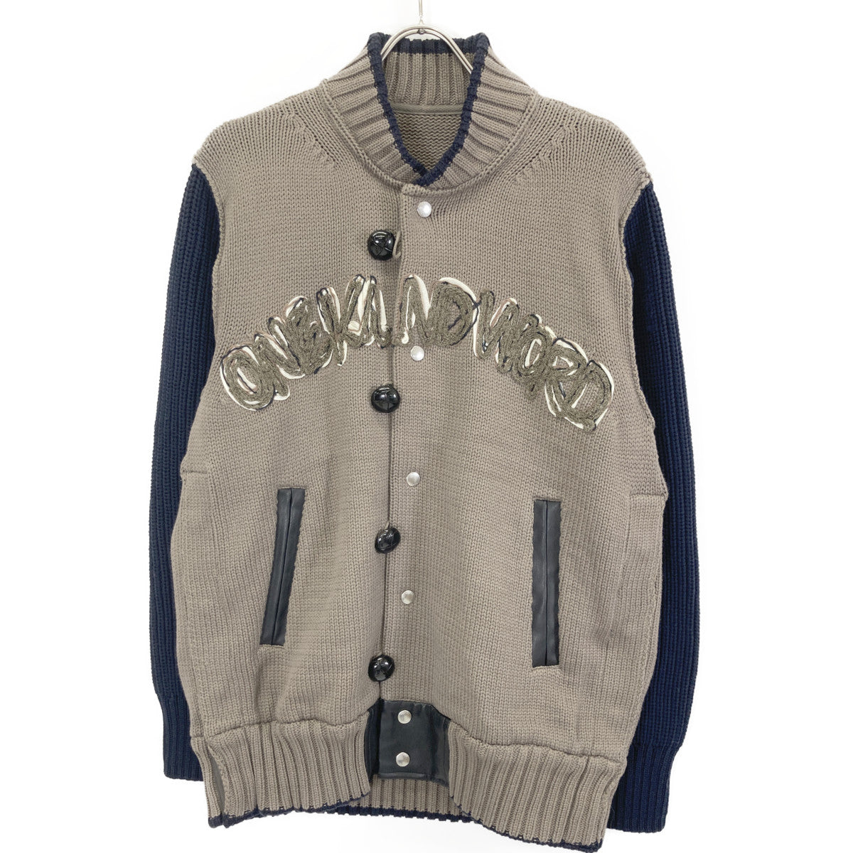 sacai サカイ 23-02985M　ﾌﾞﾗｳﾝ×ﾈｲﾋﾞｰ ｴﾘｯｸﾍｲｽﾞ ｴﾝﾌﾞﾛｲﾀﾞﾘｰﾛｺﾞ ﾆｯﾄ ｼﾞｬｹｯﾄ ジャケット 1