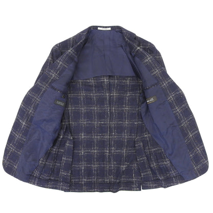 BARNEYS NEWYORK バーニーズニューヨーク 美品 MADISON Ferla アルパカ×ウール タータンチェック ジャケット メンズ ネイビー 44 ジャケット 44