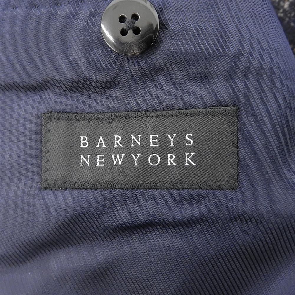 BARNEYS NEWYORK バーニーズニューヨーク 美品 MADISON Ferla アルパカ×ウール タータンチェック ジャケット メンズ ネイビー 44 ジャケット 44