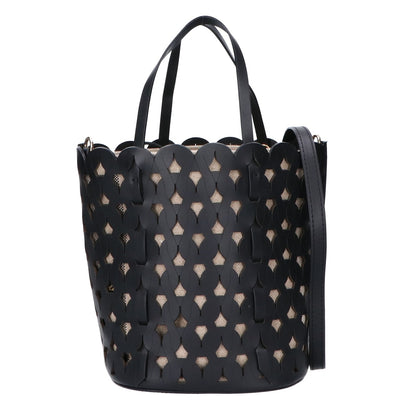 ANITA BILARDI アニタビラルディ カットワーク レザー ハンドバッグ