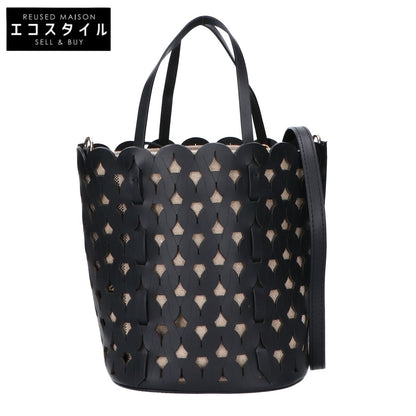 ANITA BILARDI アニタビラルディ カットワーク レザー ハンドバッグ