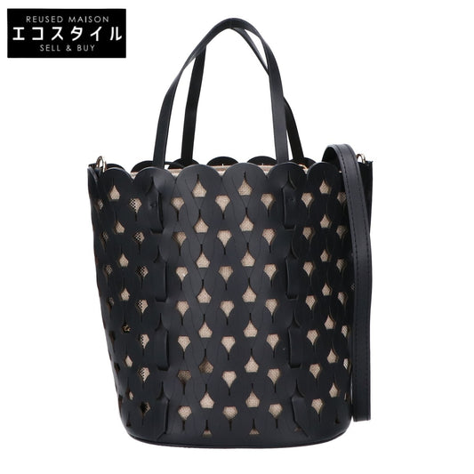 ANITA BILARDI アニタビラルディ カットワーク レザー ハンドバッグ