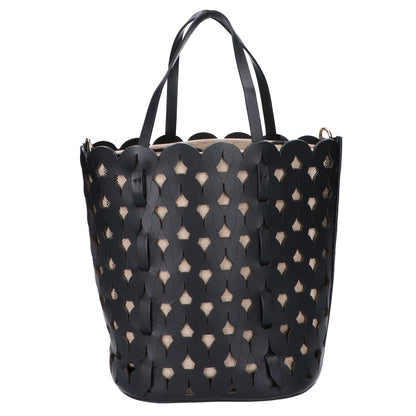 ANITA BILARDI アニタビラルディ カットワーク レザー ハンドバッグ