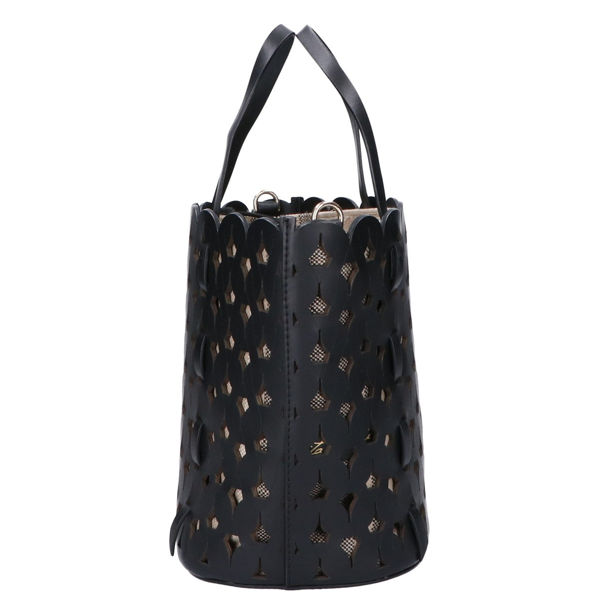 ANITA BILARDI アニタビラルディ カットワーク レザー ハンドバッグ