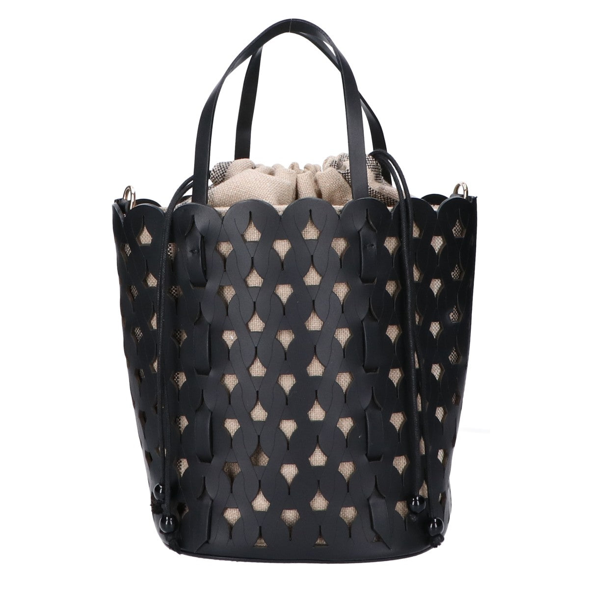 ANITA BILARDI アニタビラルディ カットワーク レザー ハンドバッグ