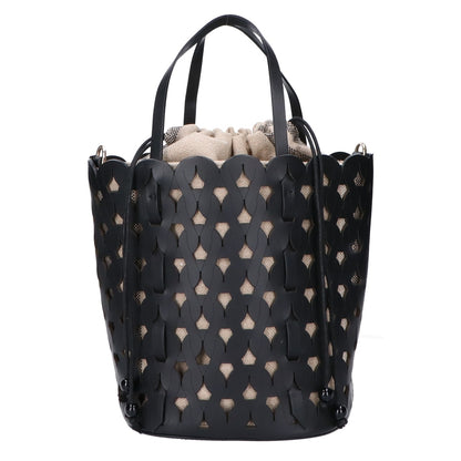 ANITA BILARDI アニタビラルディ カットワーク レザー ハンドバッグ