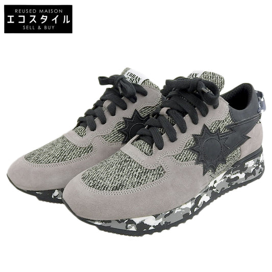 URBAN SUN アーバンサン 未使用 ANDRE ローカットスニーカー カモフラソール スエード シューズ メンズ ブラック×グレー 26.5cm シューズ 41