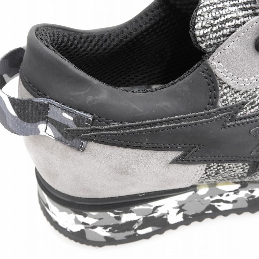 URBAN SUN アーバンサン 未使用 ANDRE ローカットスニーカー カモフラソール スエード シューズ メンズ ブラック×グレー 26.5cm シューズ 41