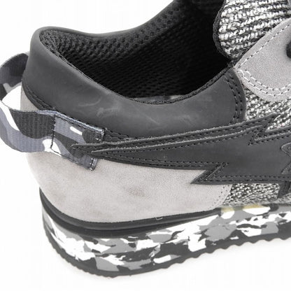 URBAN SUN アーバンサン 未使用 ANDRE ローカットスニーカー カモフラソール スエード シューズ メンズ ブラック×グレー 26.5cm シューズ 41