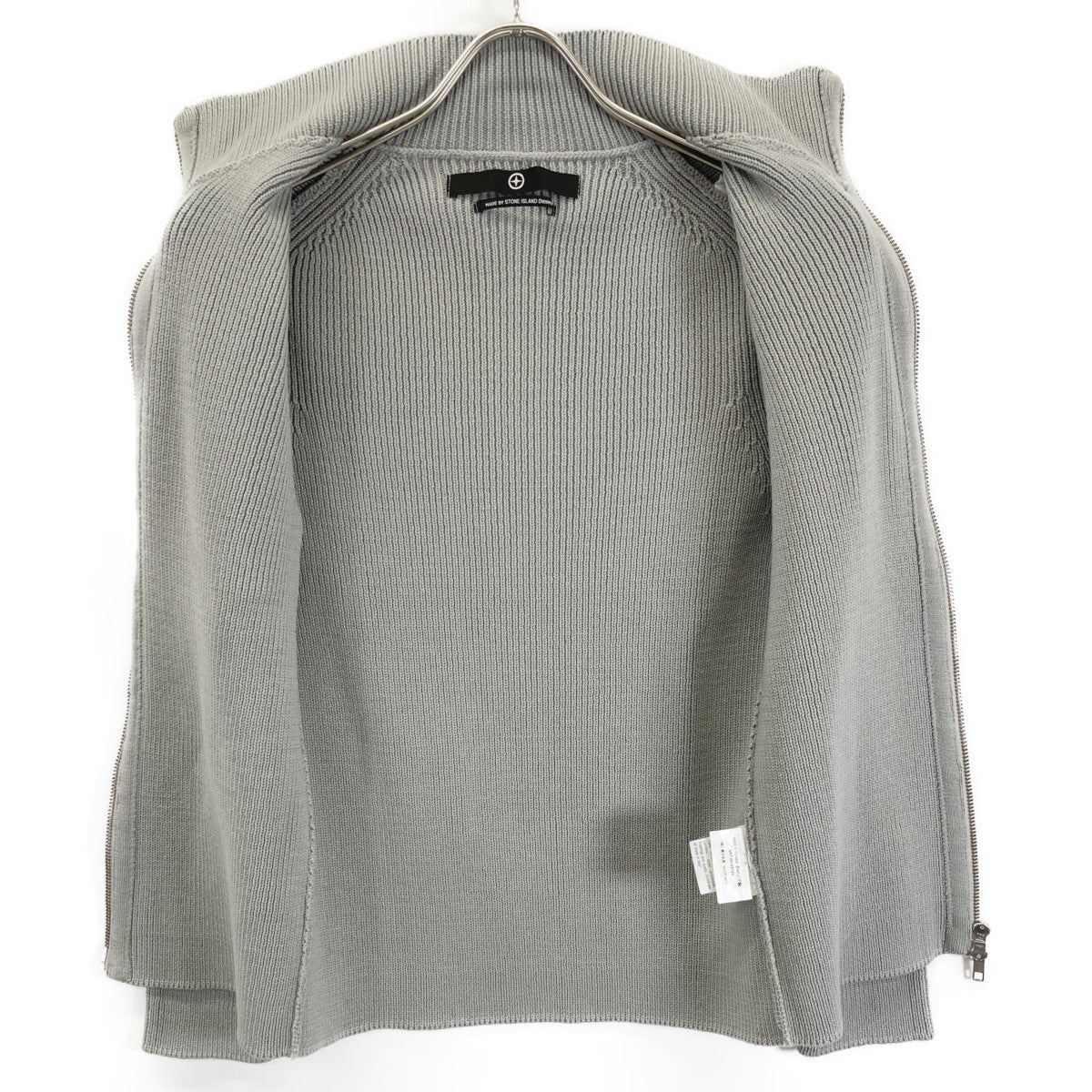 STONE ISLAND ストーンアイランド 45145180 ｸﾞﾚｰ ｼﾞｯﾌﾟｱｯﾌﾟ ﾆｯﾄ トップス Ｓ