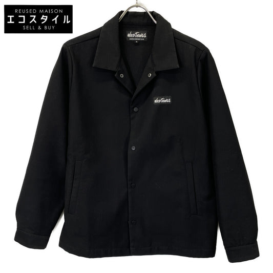 WILD THINGS ワイルドシングス ﾌﾞﾗｯｸ ﾎﾟﾘｴｽﾃﾙ ｺｰﾁｼﾞｬｹｯﾄ ジャケット S