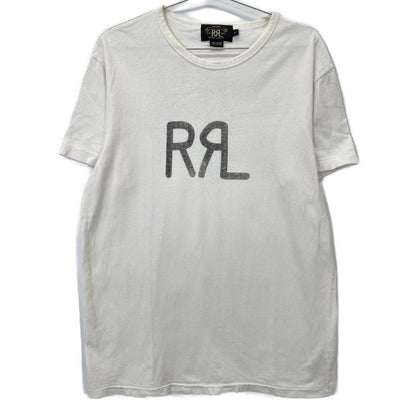 RRL ダブルアールエル ﾎﾜｲﾄ ﾛｺﾞ ﾌﾟﾘﾝﾄ Tｼｬﾂ トップス M