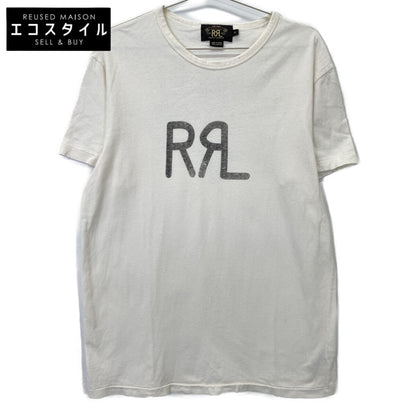 RRL ダブルアールエル ﾎﾜｲﾄ ﾛｺﾞ ﾌﾟﾘﾝﾄ Tｼｬﾂ トップス M
