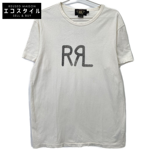 RRL ダブルアールエル ﾎﾜｲﾄ ﾛｺﾞ ﾌﾟﾘﾝﾄ Tｼｬﾂ トップス M