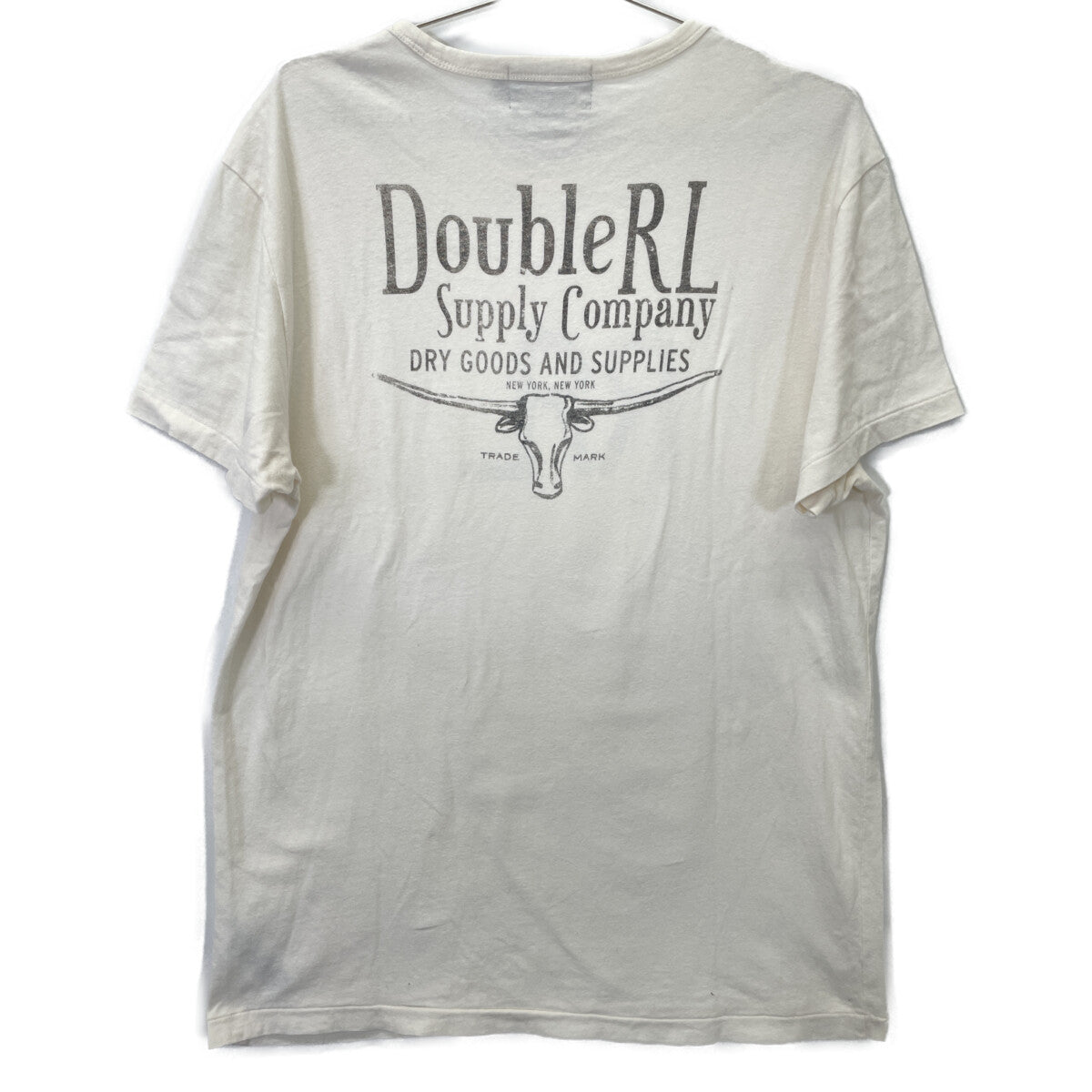 RRL ダブルアールエル ﾎﾜｲﾄ ﾛｺﾞ ﾌﾟﾘﾝﾄ Tｼｬﾂ トップス M