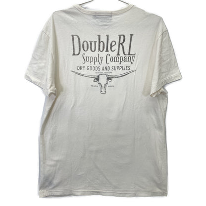 RRL ダブルアールエル ﾎﾜｲﾄ ﾛｺﾞ ﾌﾟﾘﾝﾄ Tｼｬﾂ トップス M
