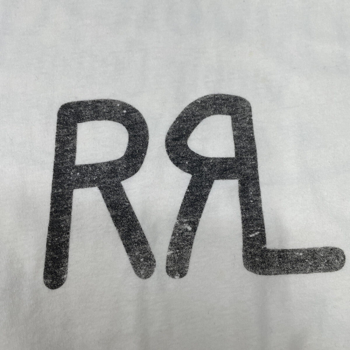 RRL ダブルアールエル ﾎﾜｲﾄ ﾛｺﾞ ﾌﾟﾘﾝﾄ Tｼｬﾂ トップス M
