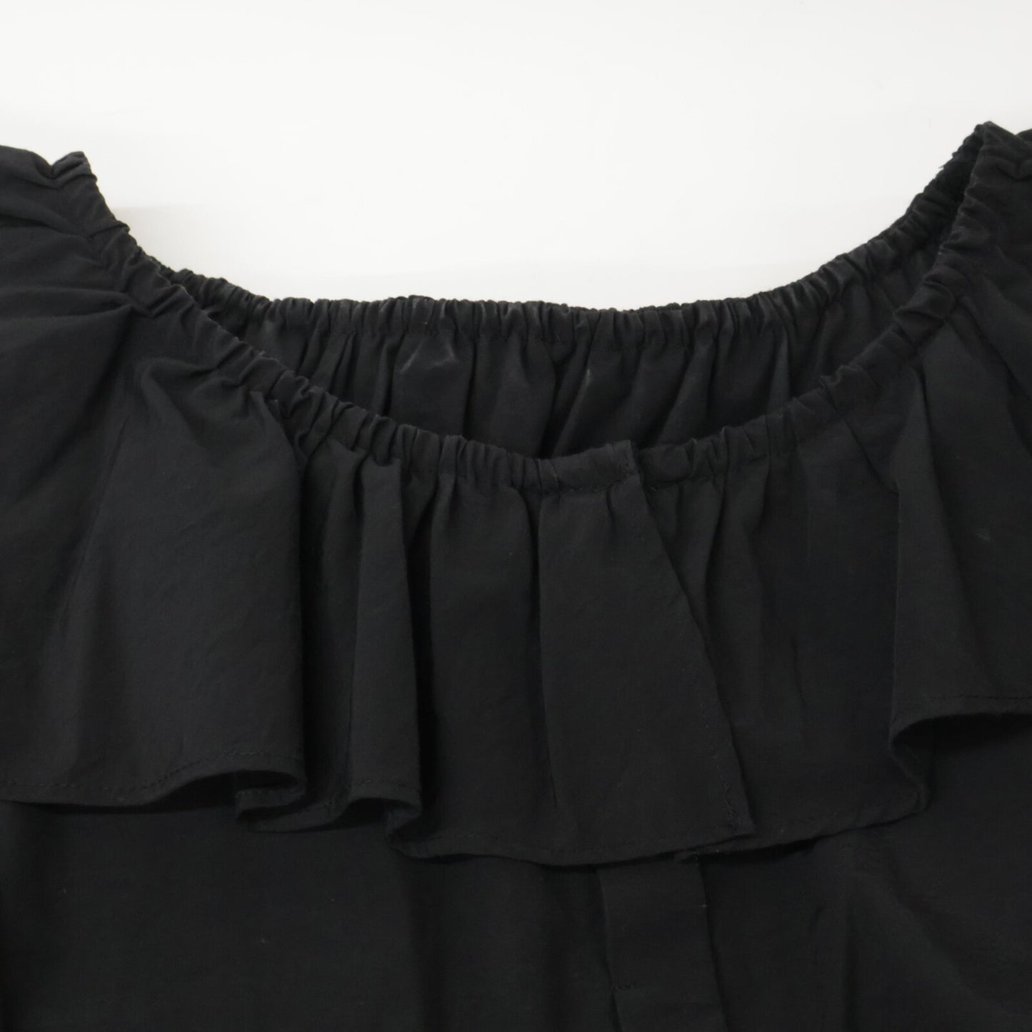 BORDERS at BALCONY ボーダーズアットバルコニー BD2021-3C-02 ナイロン サブリナ ブラウス トップス 36