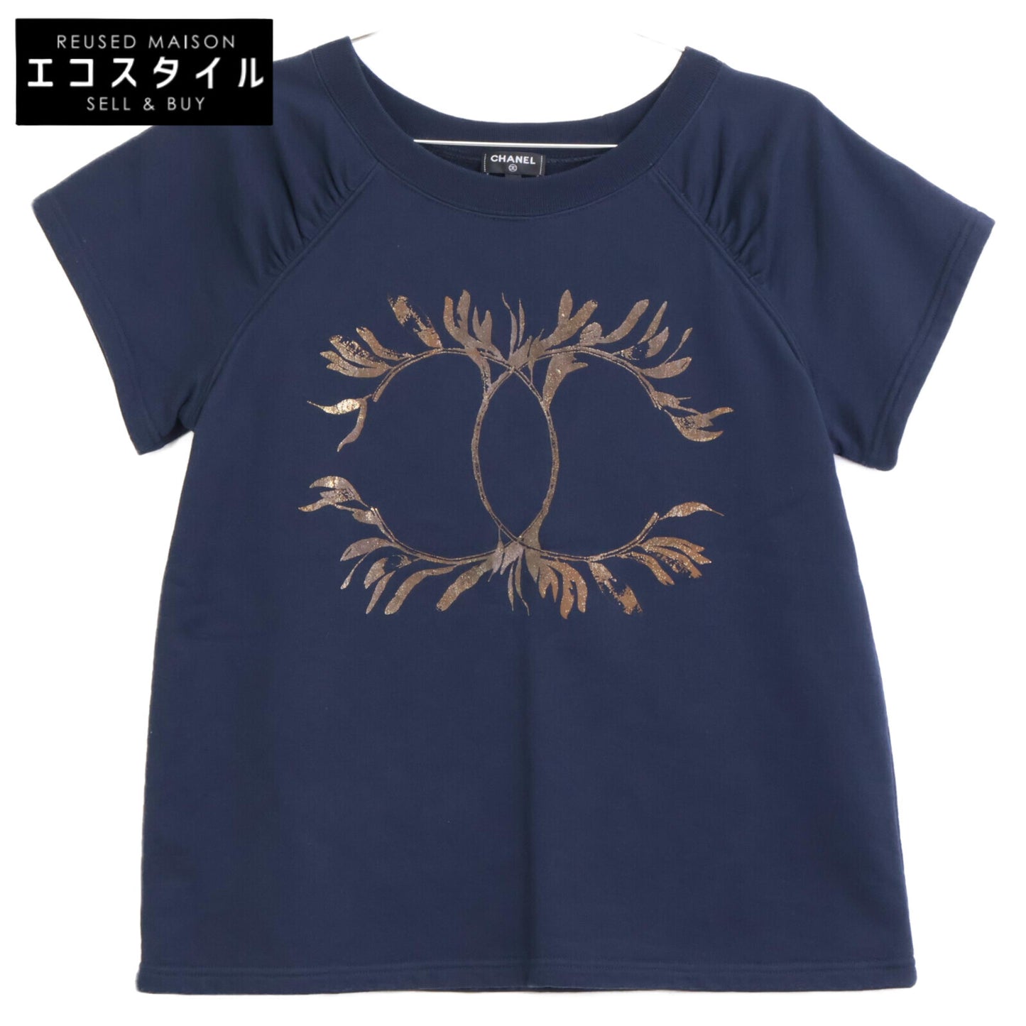 CHANEL シャネル P57840K07626 ココマークプリント スウェットTシャツ トップス S