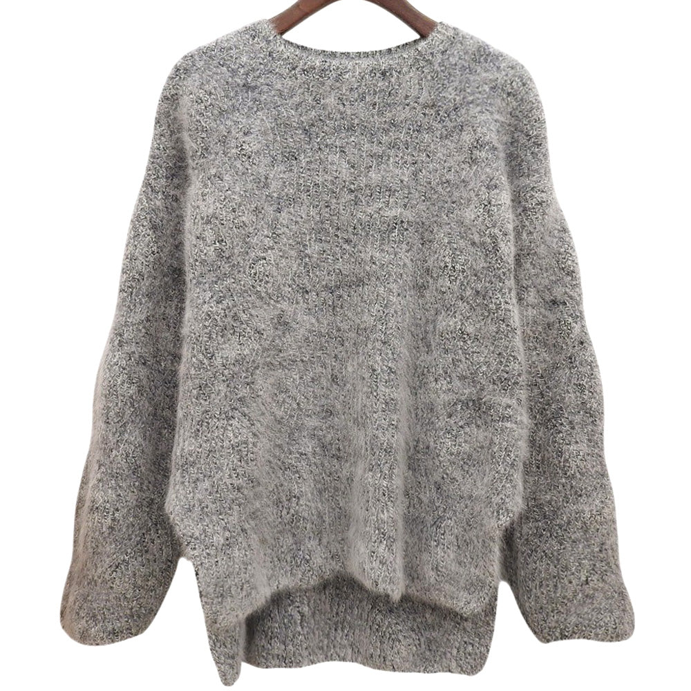 BATONER バトナー フォックスウール クルーネック セーター トップス レディース グレー 1 トップス 1