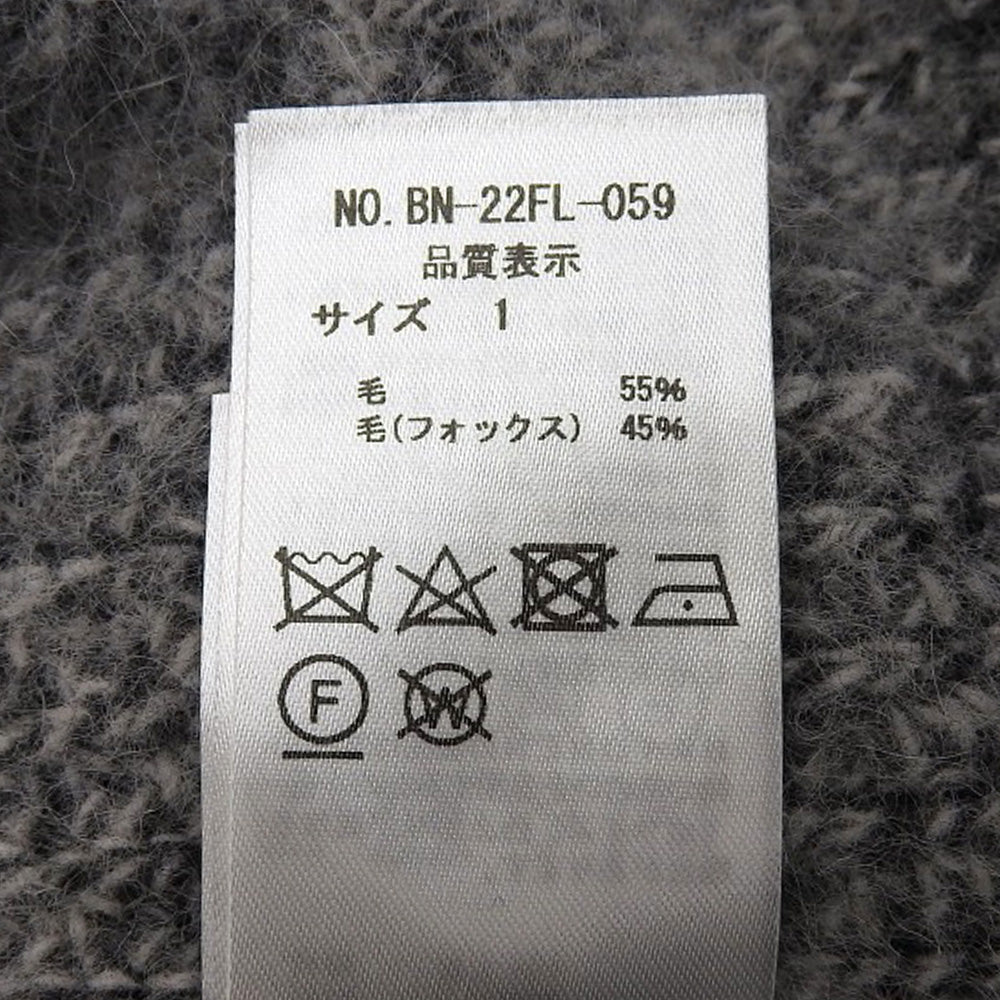 BATONER バトナー フォックスウール クルーネック セーター トップス レディース グレー 1 トップス 1