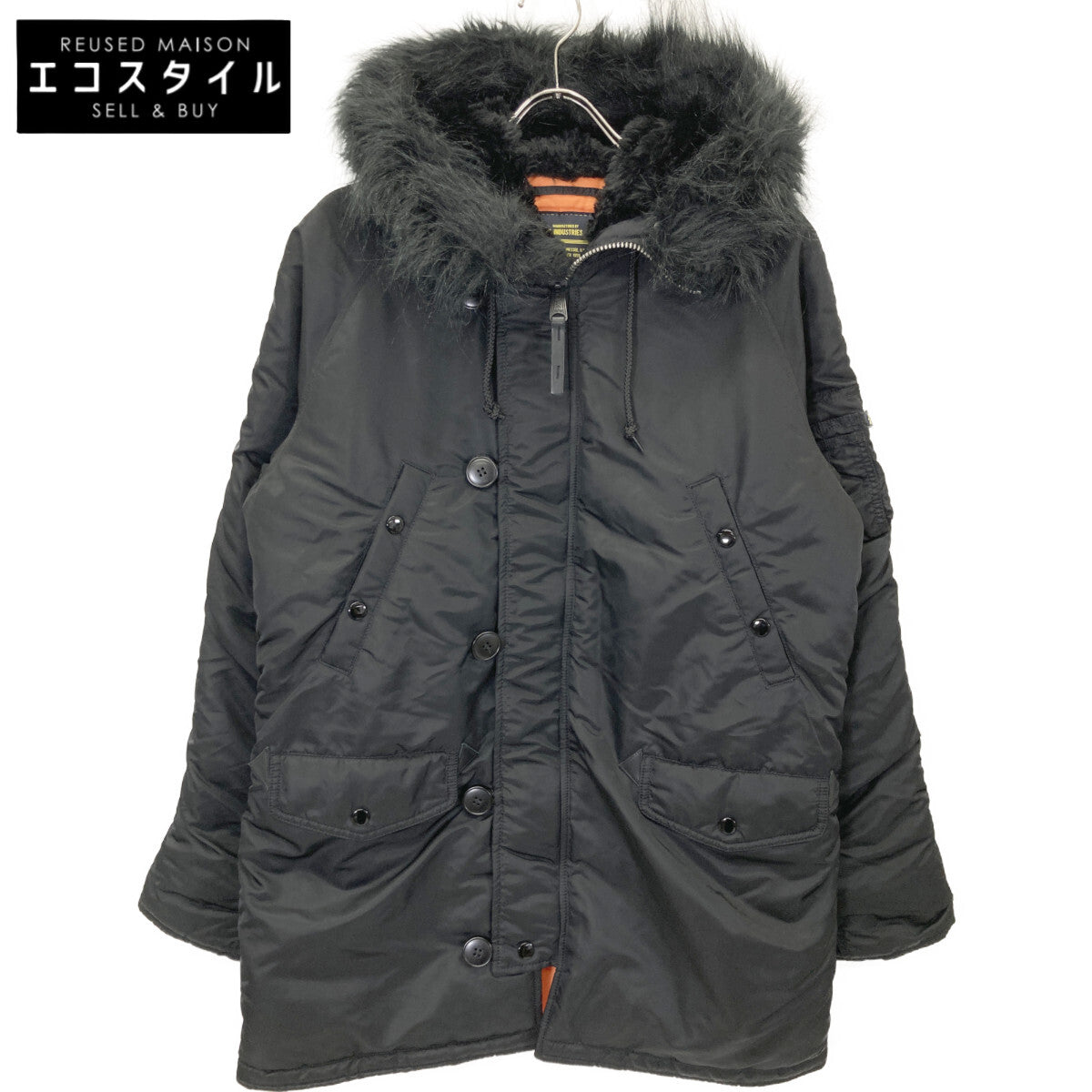 ALPHA INDUSTRIES アルファインダストリーズ ﾌﾞﾗｯｸ N-3B ﾌﾗｲﾄｼﾞｬｹｯﾄ コート M