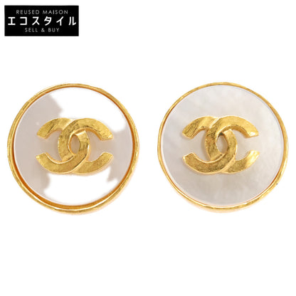 CHANEL シャネル 95A ココマーク シェル サークル イヤリング