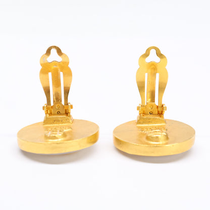 CHANEL シャネル 95A ココマーク シェル サークル イヤリング