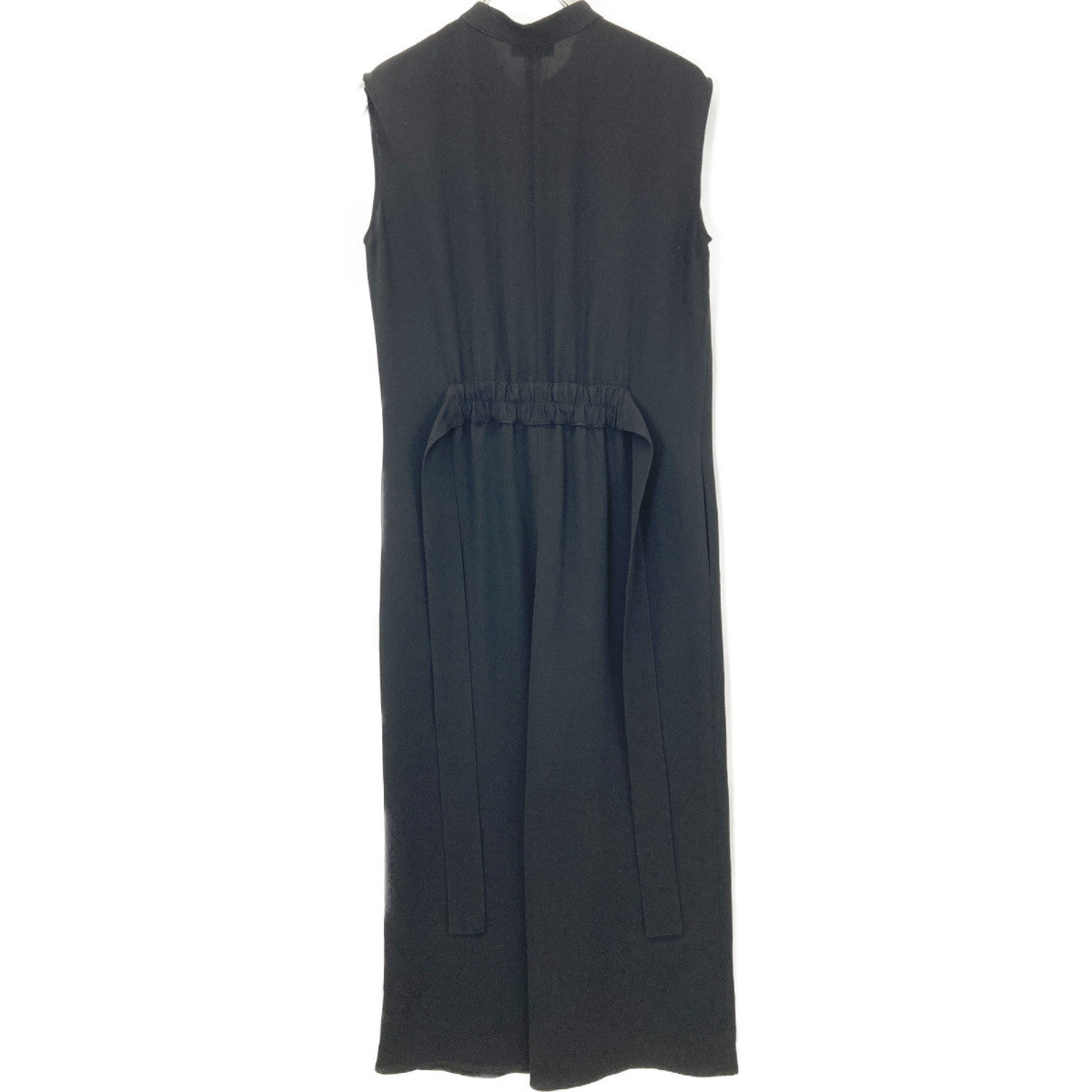 Theory セオリー 22年製 ﾌﾞﾗｯｸ LIGHT CREPE BELTED ｼﾞｬﾝﾌﾟｽｰﾂ オーバーオール オールインワン S