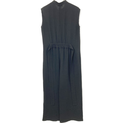 Theory セオリー 22年製 ﾌﾞﾗｯｸ LIGHT CREPE BELTED ｼﾞｬﾝﾌﾟｽｰﾂ オーバーオール オールインワン S