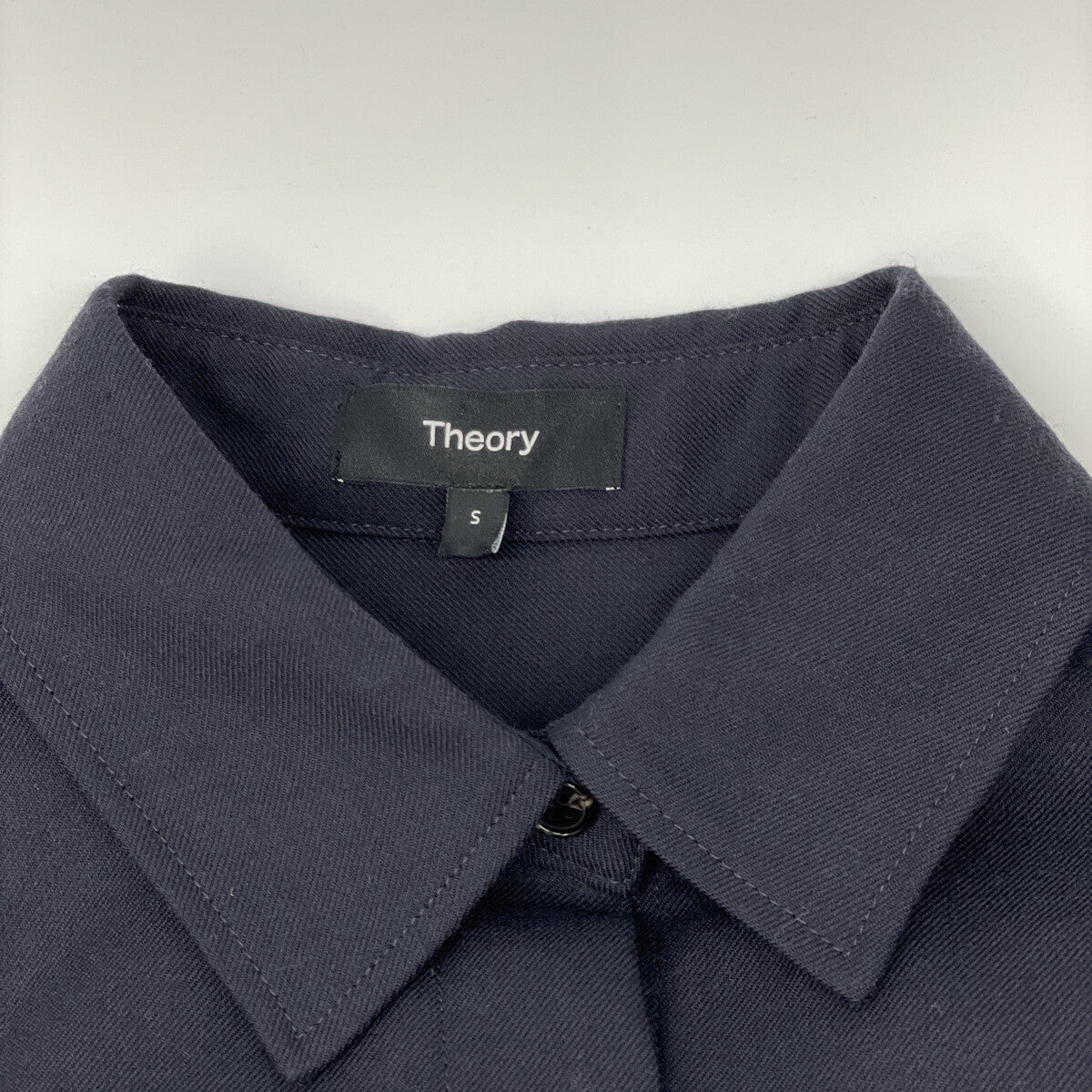Theory セオリー 【美品/24年製】01-4305204-894-902 ウールフランネル ロング シャツ ワンピース S