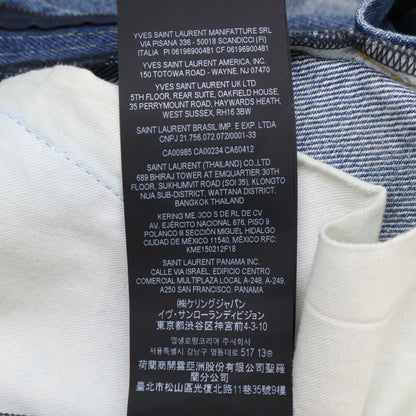 SAINT LAURENT PARIS サンローランパリ 705103 ｲﾝﾃﾞｨｺﾞ MILES ﾌﾞｰﾂｶｯﾄﾃﾞﾆﾑﾊﾟﾝﾂ ボトムス 25