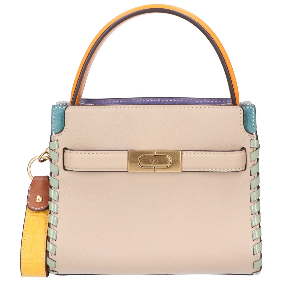 Tory Burch トリーバーチ 【美品】LEE RADZIWILL WHIPSTITCH PETITE DOUBLE BAG リー ラジウィル ステッチ ハンドバッグ