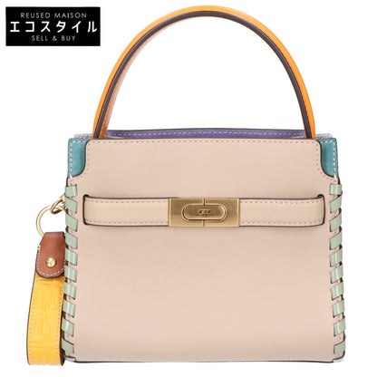 Tory Burch トリーバーチ 【美品】LEE RADZIWILL WHIPSTITCH PETITE DOUBLE BAG リー ラジウィル ステッチ ハンドバッグ