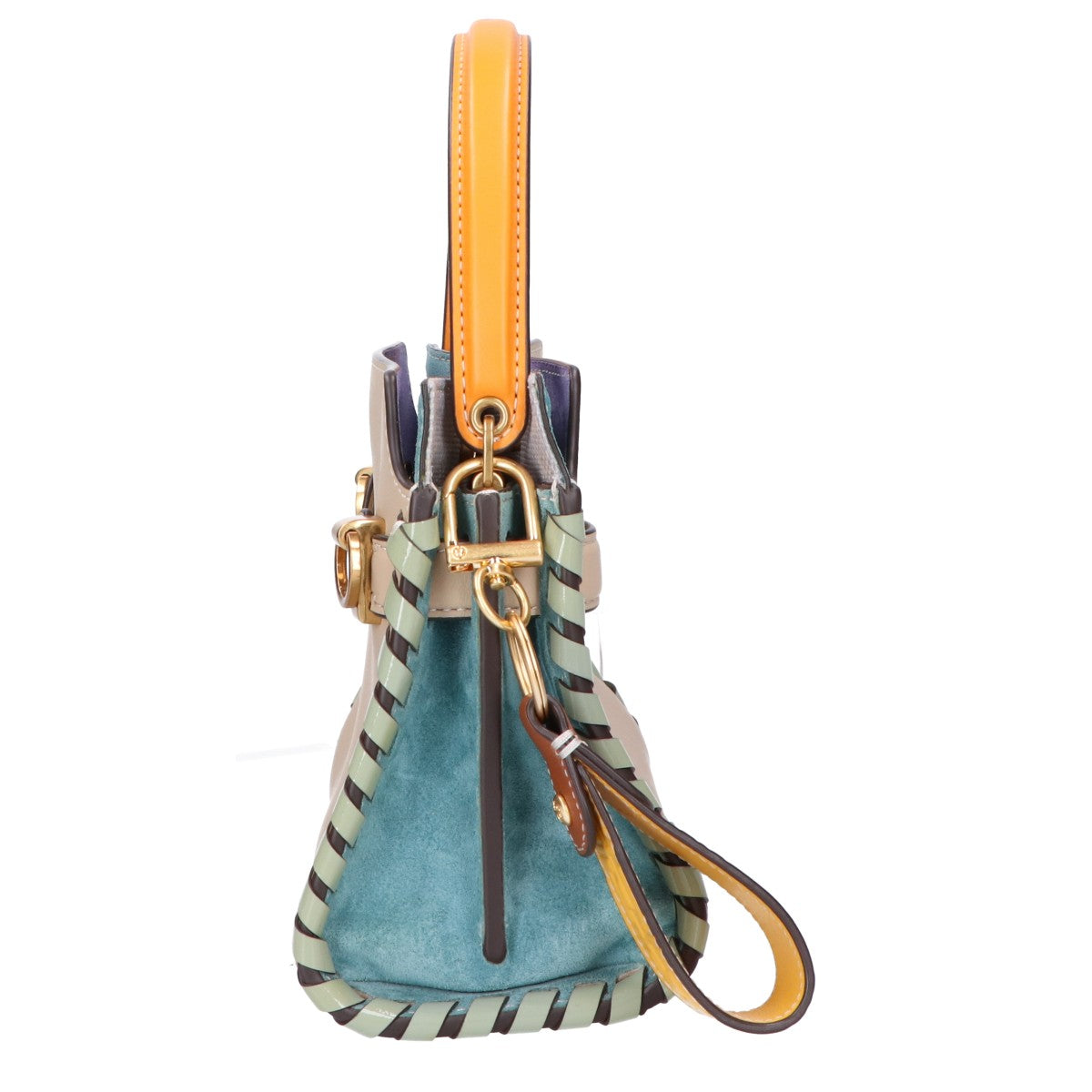 Tory Burch トリーバーチ 【美品】LEE RADZIWILL WHIPSTITCH PETITE DOUBLE BAG リー ラジウィル ステッチ ハンドバッグ