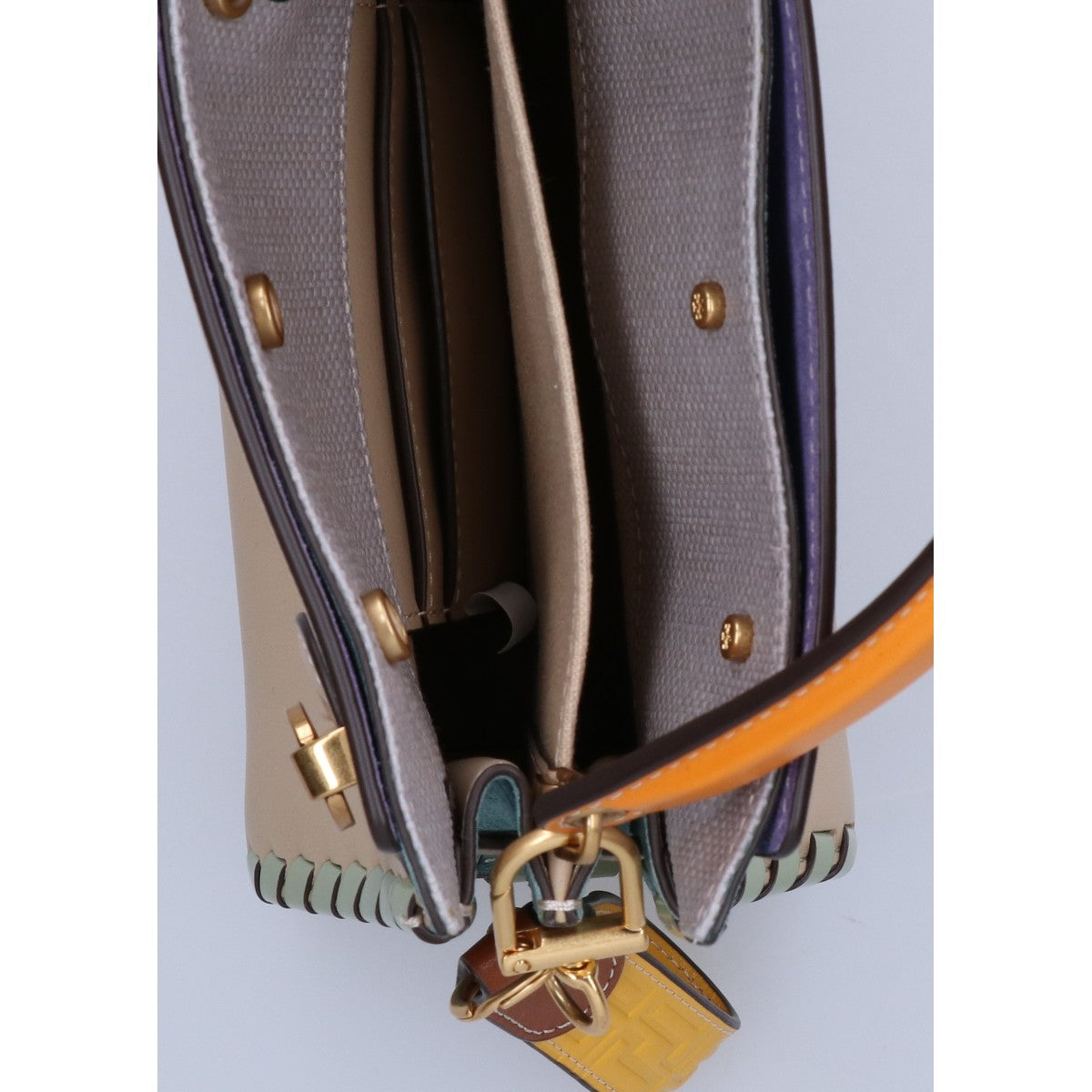 Tory Burch トリーバーチ 【美品】LEE RADZIWILL WHIPSTITCH PETITE DOUBLE BAG リー ラジウィル ステッチ ハンドバッグ