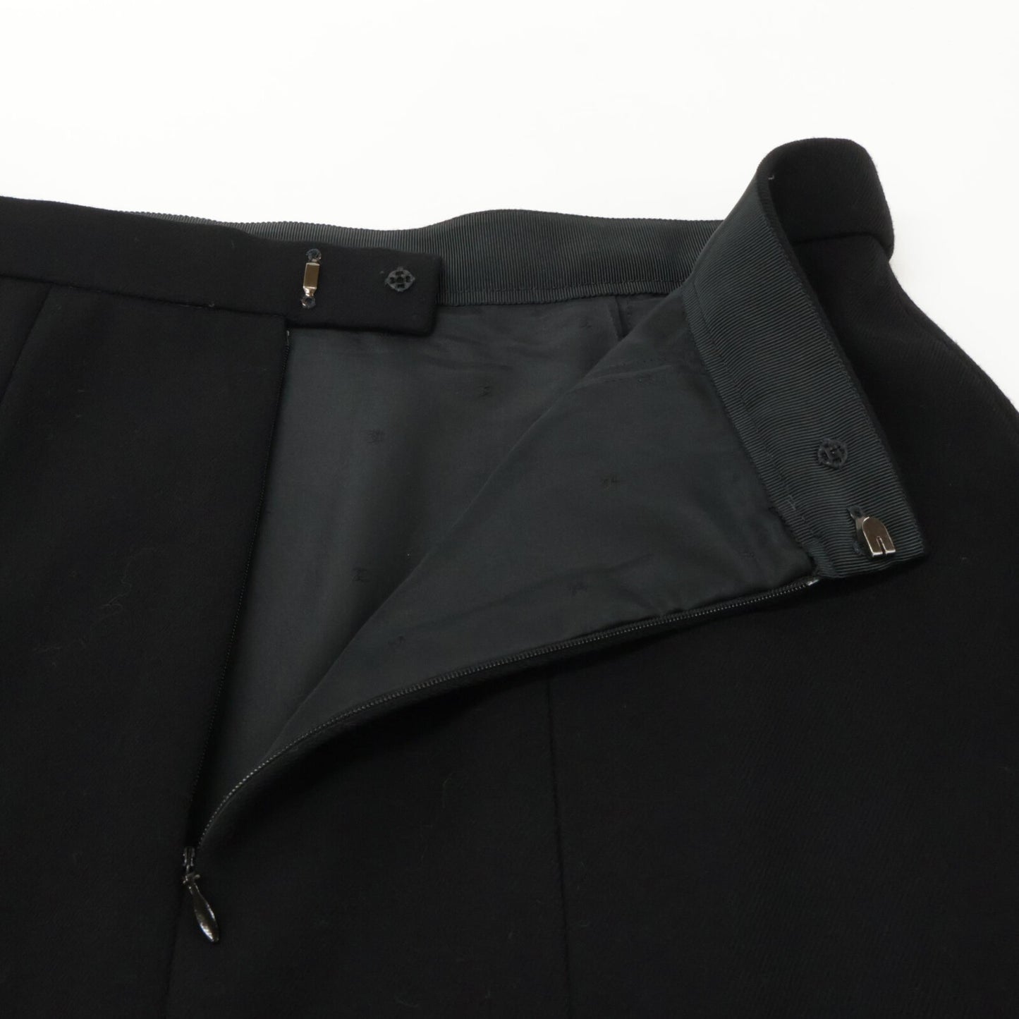 CHANEL シャネル ココマーク 金釦 シルク ジャケット スカート スーツ セットアップ 40